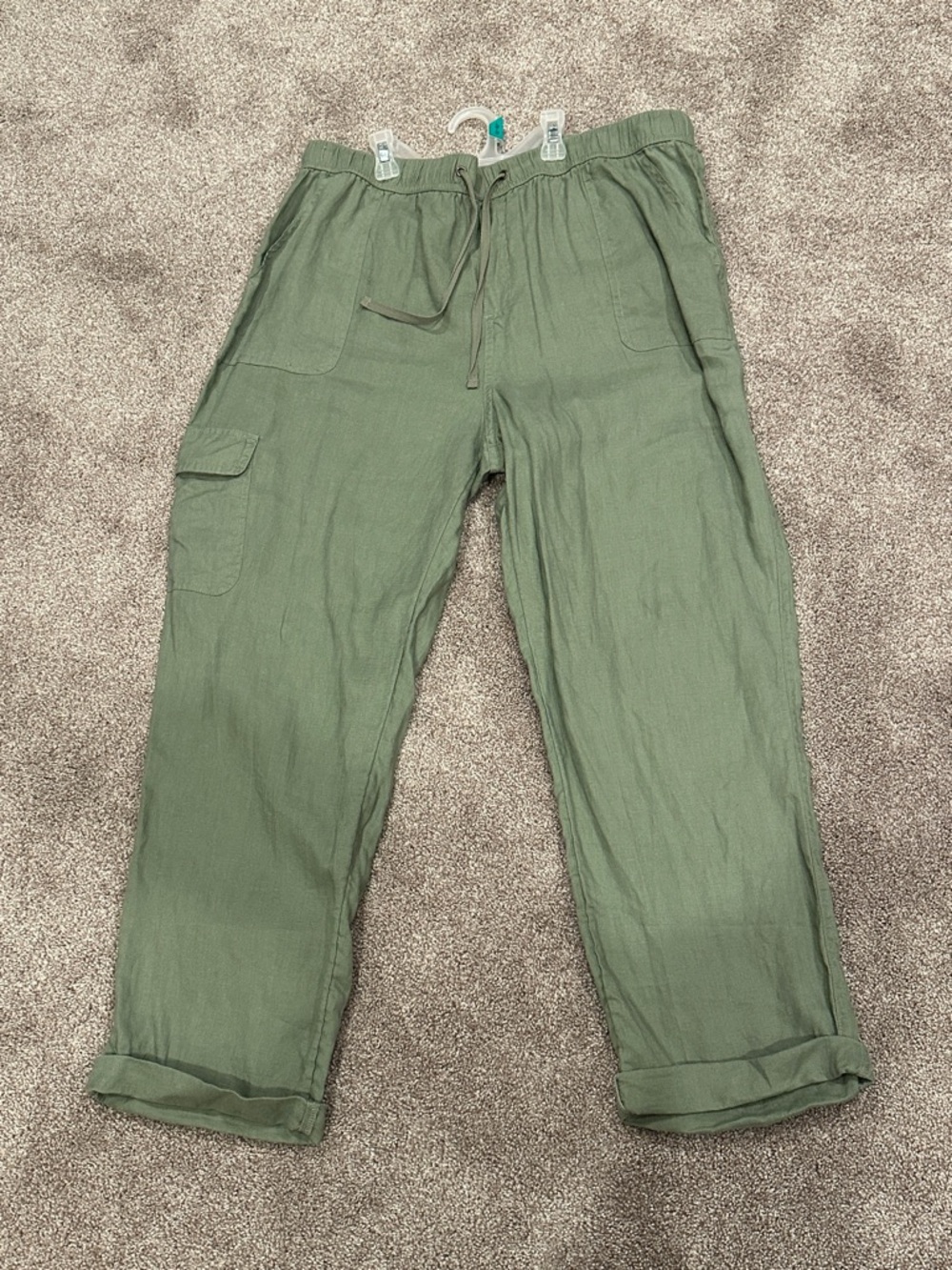 Rachel Zoe Olive Green Cargo Drawstring Pants